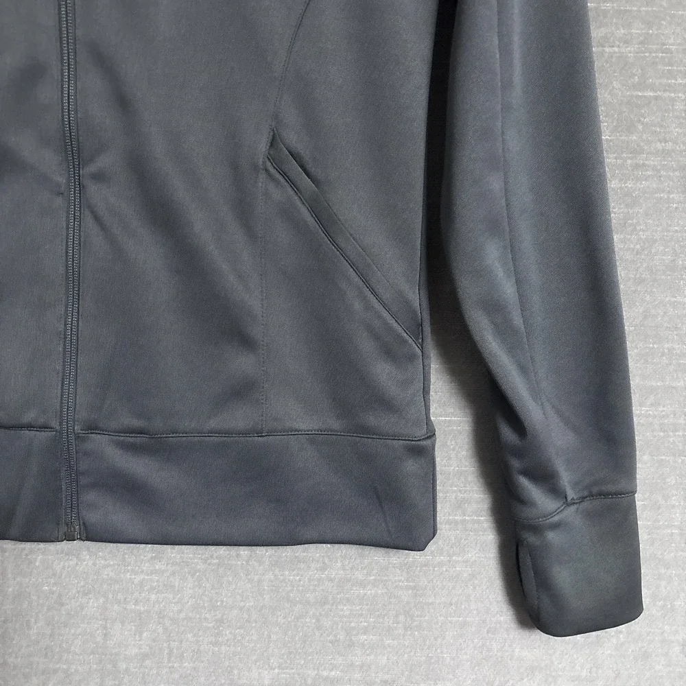 Nike Team Avenger Warm Up Jacket Womens M Gray Full Zip Thumb Hole Track Running - Picture 3 of 14